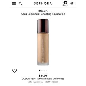 Becca Aqua Luminous Perfecting Foundation in Fair